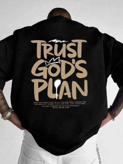 "Trust God's Plan" Oversized Faith-Inspired Streetwear Tee