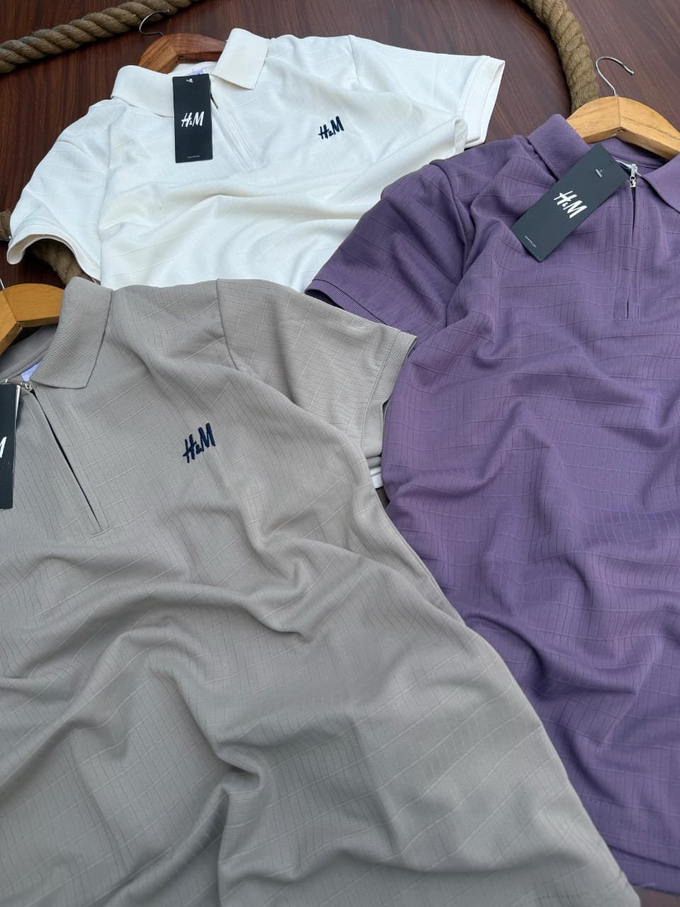 H&M Signature Zip Polo – Minimal Meets Modern Elegance" - Image 7