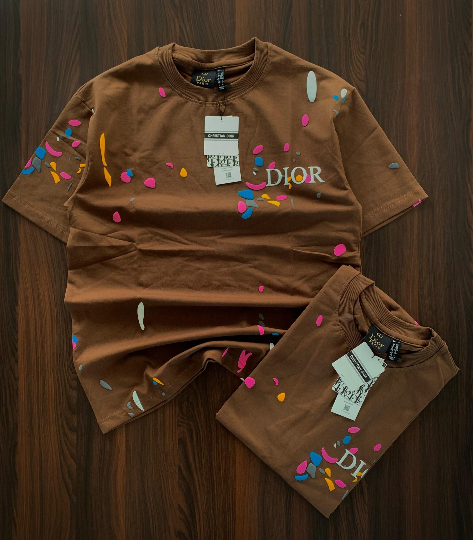 Color Burst Luxury Tee – Dior Inspired - Image 7