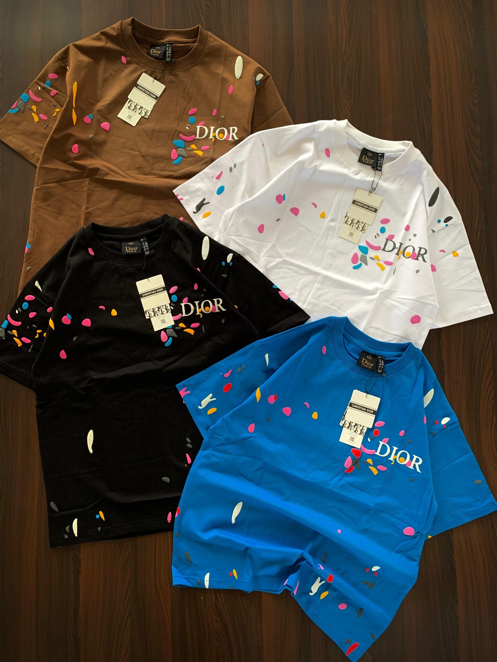 Color Burst Luxury Tee – Dior Inspired - Image 6