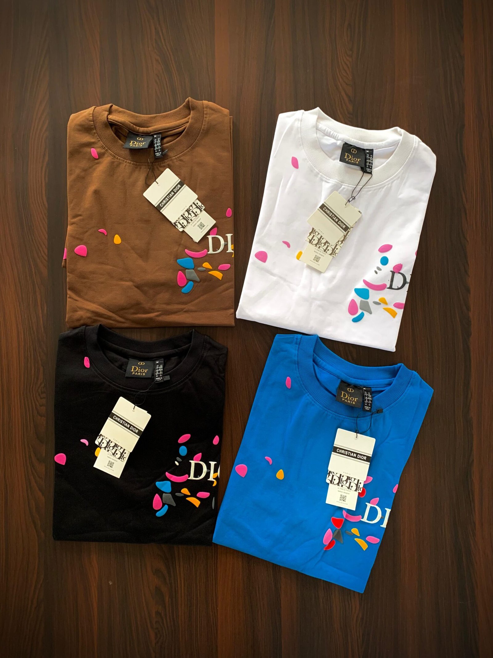 Color Burst Luxury Tee – Dior Inspired - Image 3