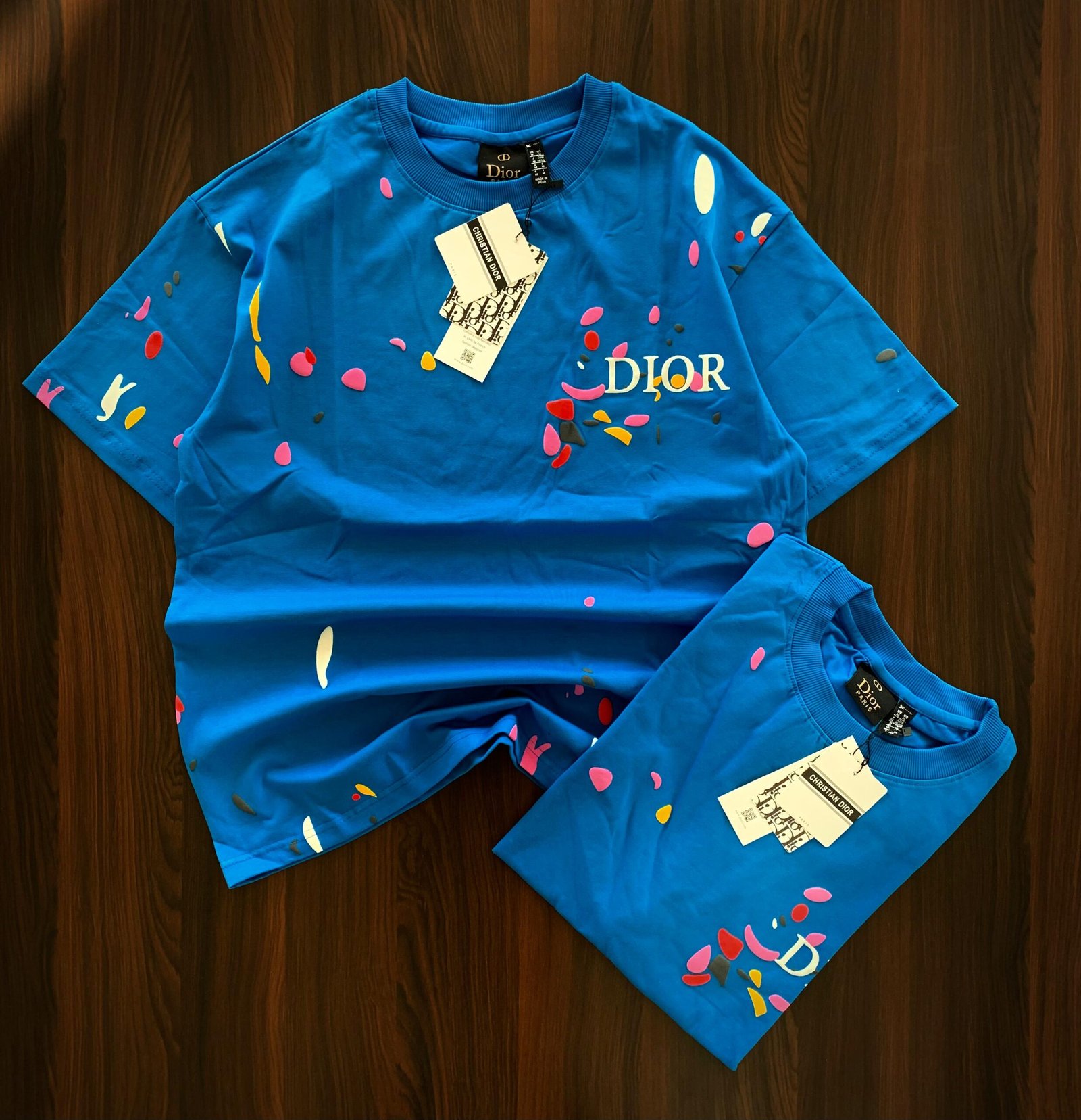 Color Burst Luxury Tee – Dior Inspired - Image 2