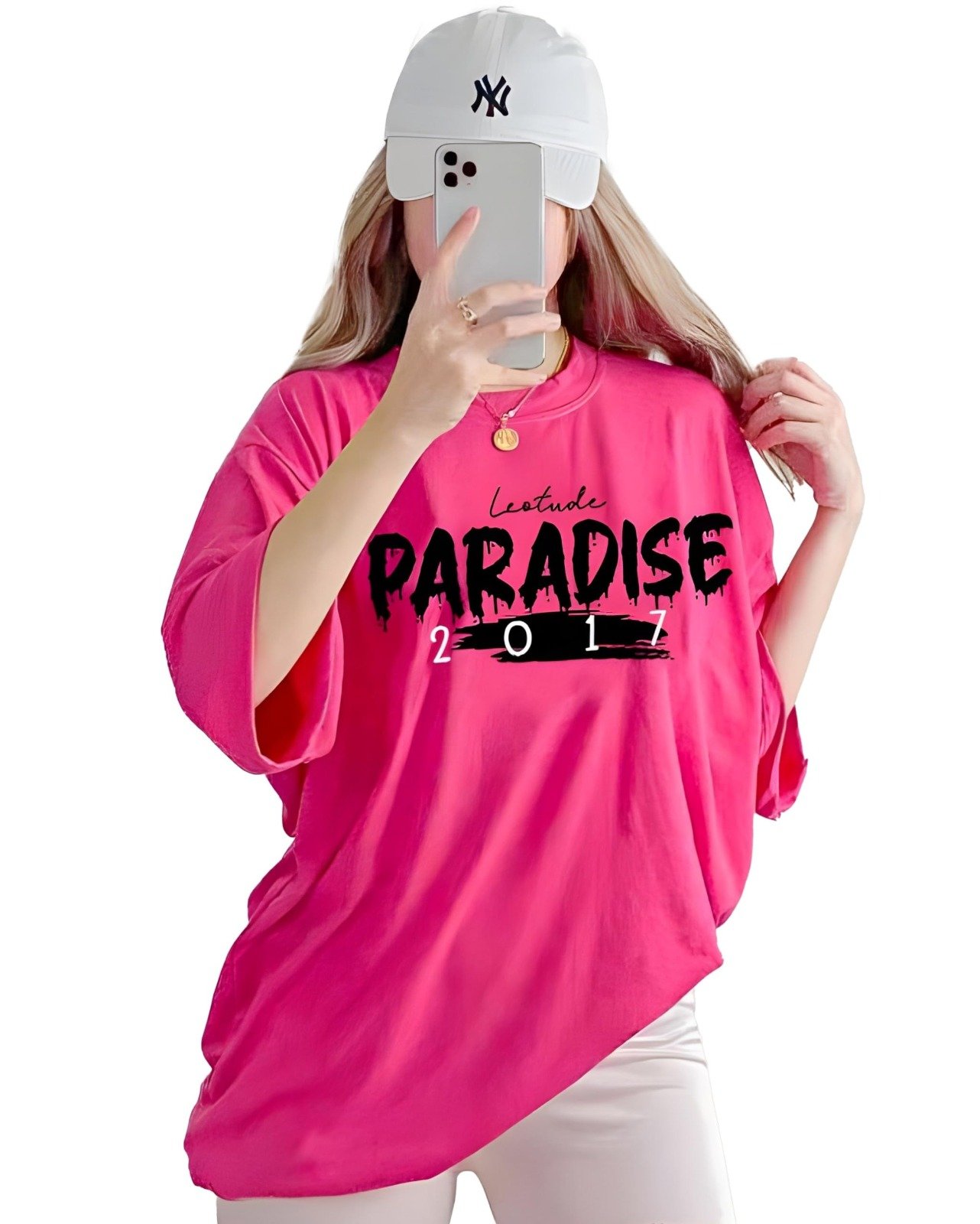Bold Paradise 2017 Oversized Pink T-Shirt – - Image 3