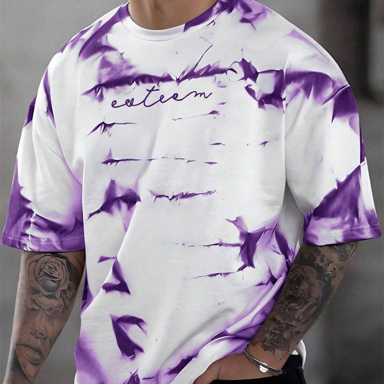 Purple Tie-Dye "Esteem" Oversized T-Shirt